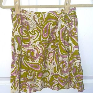 60s 70s retro hippie mini skirt with cutout